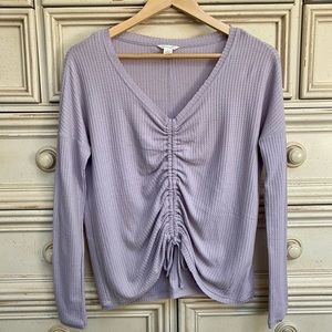 Purple Cinch Front Long Sleeve💟